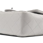 CHANEL MINI RECTANGULAR FLAP BAG LAMBSKIN LIGHT GREY SHW(MICROCHIP)