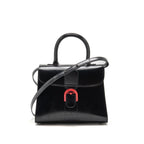 Delvaux brilliant MM box leather black with multicolour hardware