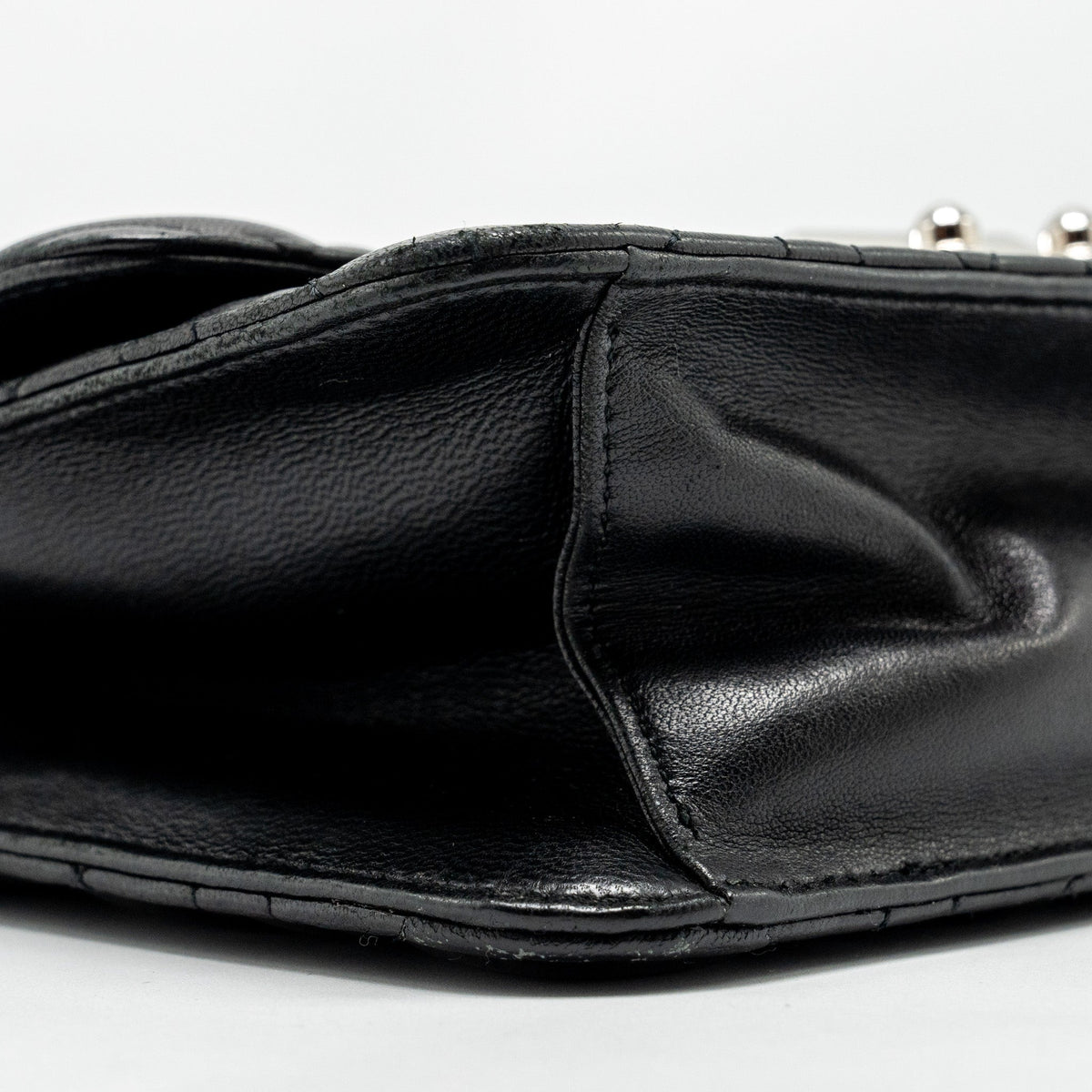 DIOR MISS DIOR PROMENADE POUCH BAG LAMBSKIN BLACK SHW