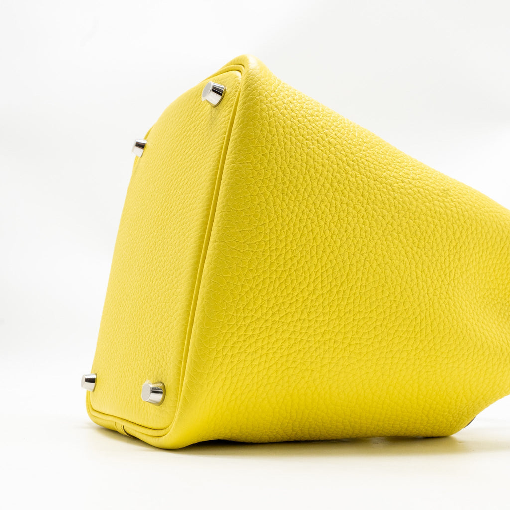 Hermes Picotin 18 Lock Bag Clemence 9R Lime SHW