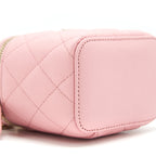 CHANEL 22C MINI VANITY WITH CHAIN CAVIAR PINK LGHW