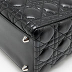 Dior large lady dior lambskin black SHW