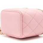 CHANEL 22C MINI VANITY WITH CHAIN CAVIAR PINK LGHW