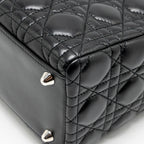 Dior large lady dior lambskin black SHW