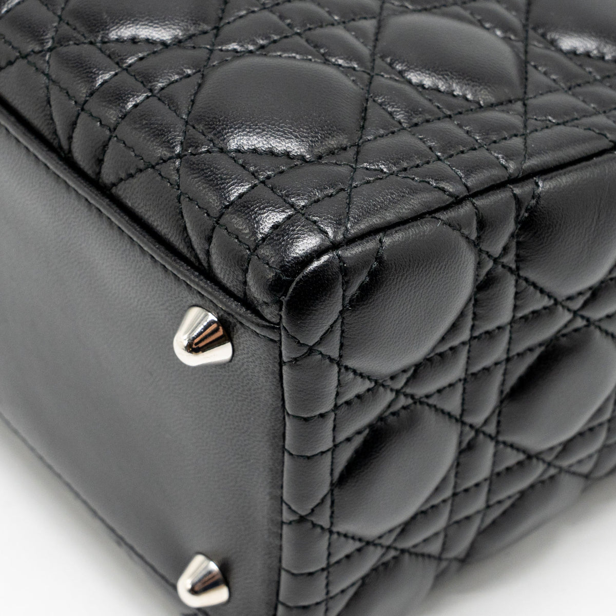 Dior large lady dior lambskin black SHW