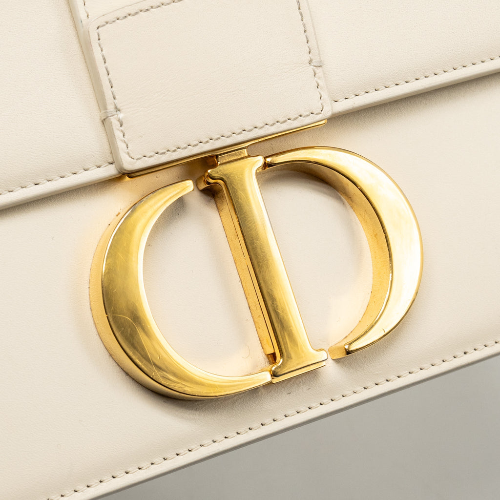 Dior Medium Montaigne 30 Bag Calfskin WhIte GHW