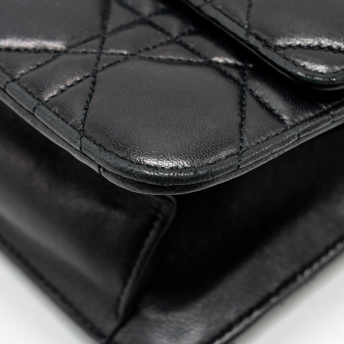 DIOR MISS DIOR PROMENADE POUCH BAG LAMBSKIN BLACK SHW