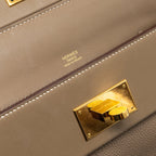 HERMES 2424 24/24-29 BAG TOGO/SWIFT ETOUPE GHW