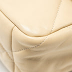 CHANEL LARGE 19 BAG LAMBSKIN LIGHT BEIGE MULTICOLOUR HARDWARE (MICROCHIP)
