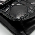 DIOR MISS DIOR PROMENADE POUCH BAG LAMBSKIN BLACK SHW