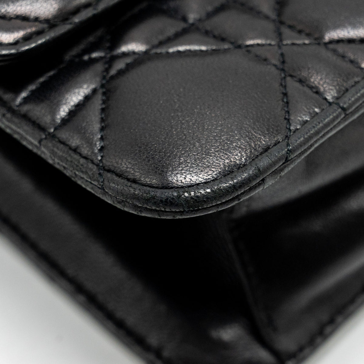 DIOR MISS DIOR PROMENADE POUCH BAG LAMBSKIN BLACK SHW