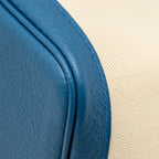 Hermes Garden Party 36 Canvas / Vache Country Craie / Bleu Outremer SHW