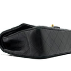 CHANEL MEDIUM CLASSIC FLAP BAG LAMBSKIN BLACK GHW