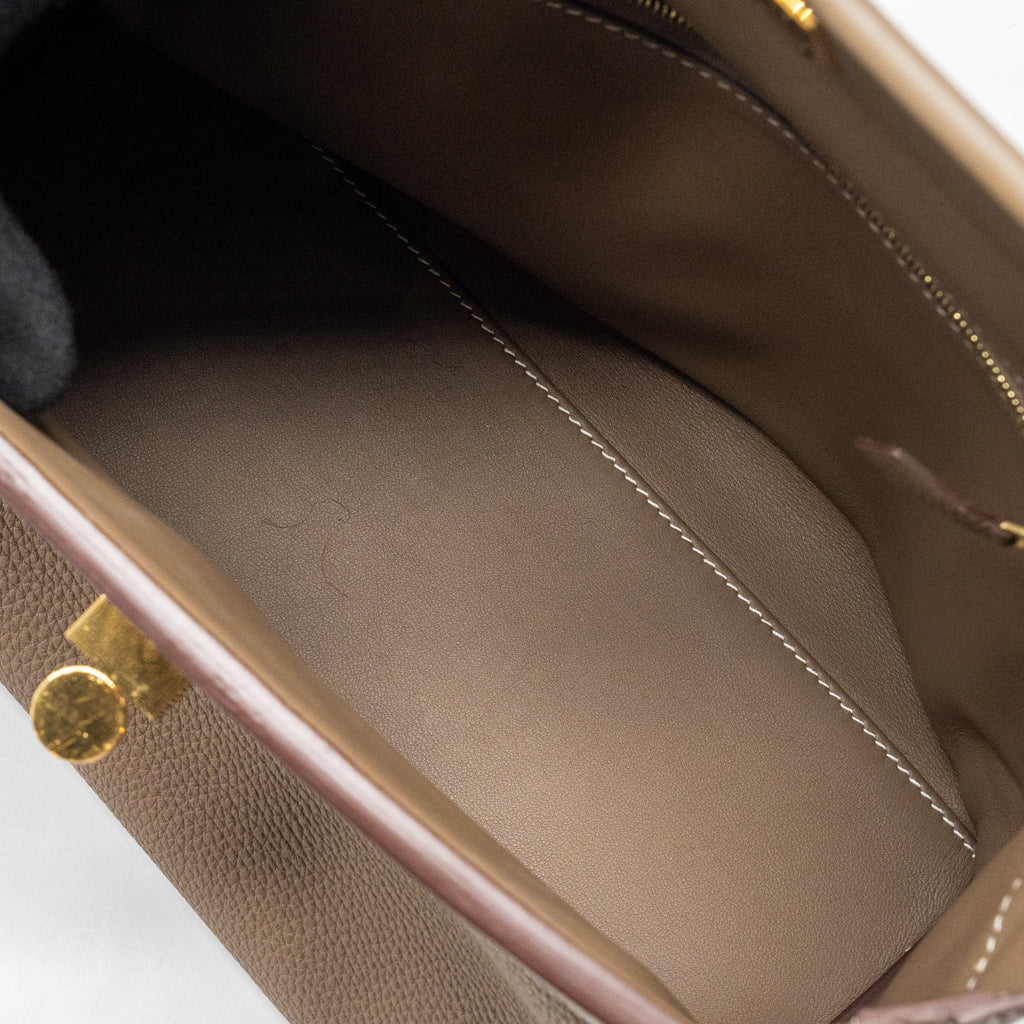 HERMES 2424 24/24-29 BAG TOGO/SWIFT ETOUPE GHW