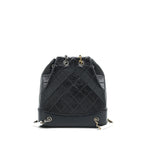 CHANEL SMALL GABRIELLE BACKPACK CALFSKIN BLACK MULTICOLOUR HARDWARE