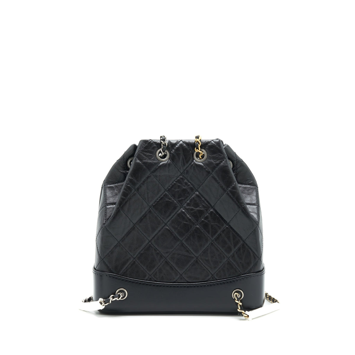 CHANEL SMALL GABRIELLE BACKPACK CALFSKIN BLACK MULTICOLOUR HARDWARE