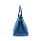 Hermes birkin 35 Bleu De Galice SHW Togo Leather in square