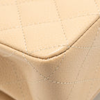 CHANEL MEDIUM CLASSIC DOUBLE FLAP BAG CAVIAR BEIGE SHW (MICROCHIP)