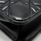 DIOR MISS DIOR PROMENADE POUCH BAG LAMBSKIN BLACK SHW
