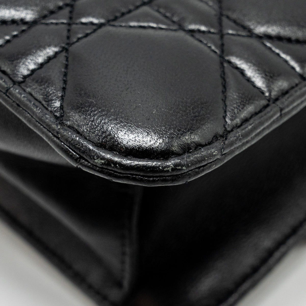 DIOR MISS DIOR PROMENADE POUCH BAG LAMBSKIN BLACK SHW