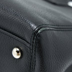 CHANEL CERF TOTE BAG GRAINED CALFSKIN BLACK SHW