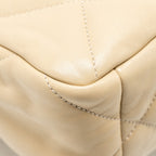CHANEL LARGE 19 BAG LAMBSKIN LIGHT BEIGE MULTICOLOUR HARDWARE (MICROCHIP)