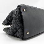 Chanel Quilted Chain Me Tote Bag Lambskin Black GHW