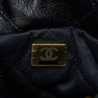 CHANEL 23S MINI 22 BAG WITH PEARL SHINY CALFSKIN BLACK GHW (MICROCHIP)