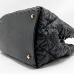 Chanel Quilted Chain Me Tote Bag Lambskin Black GHW