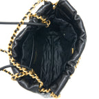 CHANEL 23S MINI 22 BAG WITH PEARL SHINY CALFSKIN BLACK GHW (MICROCHIP)