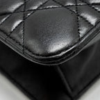 DIOR MISS DIOR PROMENADE POUCH BAG LAMBSKIN BLACK SHW