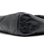 CHANEL SMALL 19 BAG LAMBSKIN BLACK MULTICOLOUR HARDWARE (MICROCHIP)