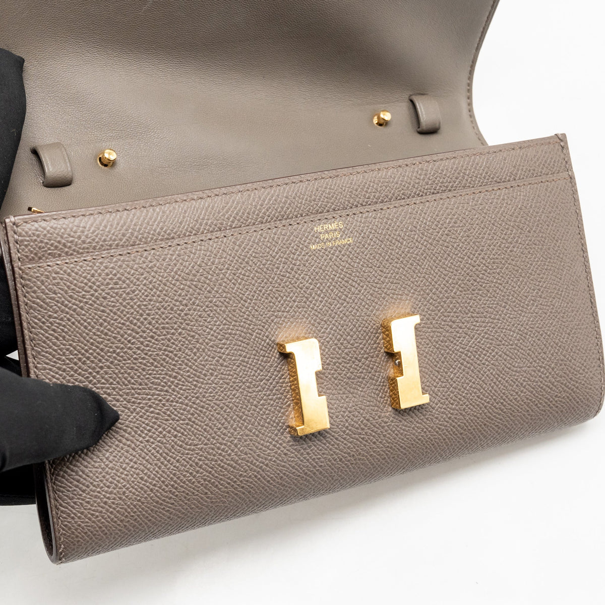 Hermes Constance to go epsom Gris etain GHW