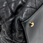 Chanel Quilted Chain Me Tote Bag Lambskin Black GHW
