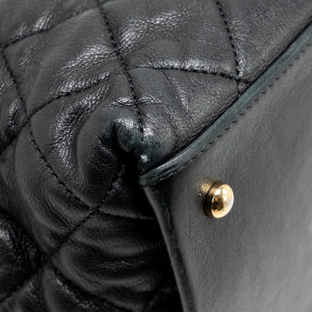 Chanel Quilted Chain Me Tote Bag Lambskin Black GHW