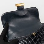 HERMES VINTAGE CONSTANCE 24 SHINY ALLIGATOR DARK BLUE GHW