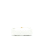 CHANEL SMALL 19 BAG GOATSKIN WHITE MULTICOLOUR HARDWARE