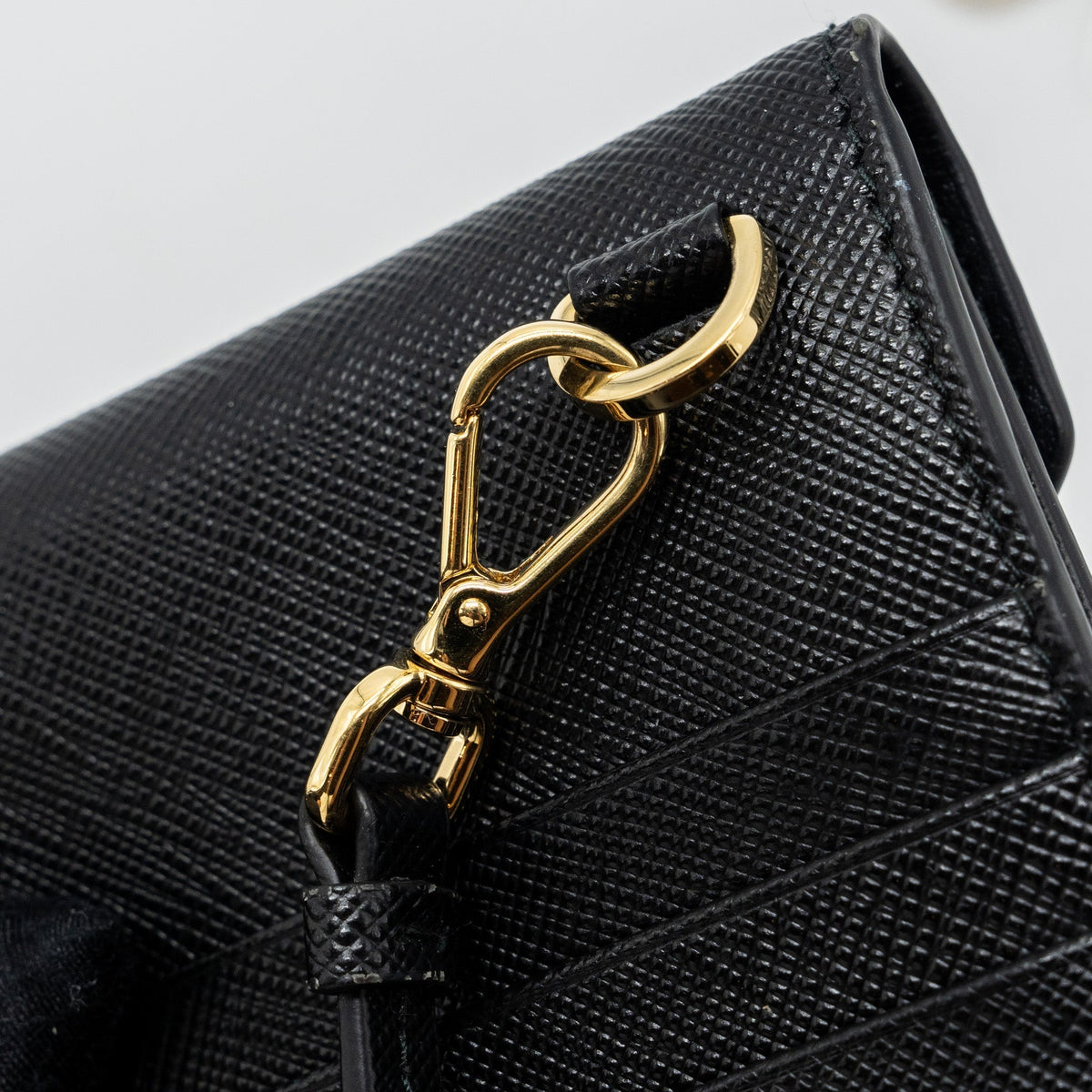PRADA MINI BAG SAFFIANO LEATHER BLACK GHW