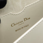 DIOR BOBBY EAST-WEST BAG BOX CALFSKIN WHITE GHW