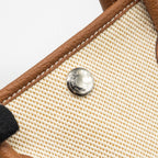 HERMES GARDEN PARTY 30 CANVAS/NEGONDA ECRU/DESERT/GOLD SHW
