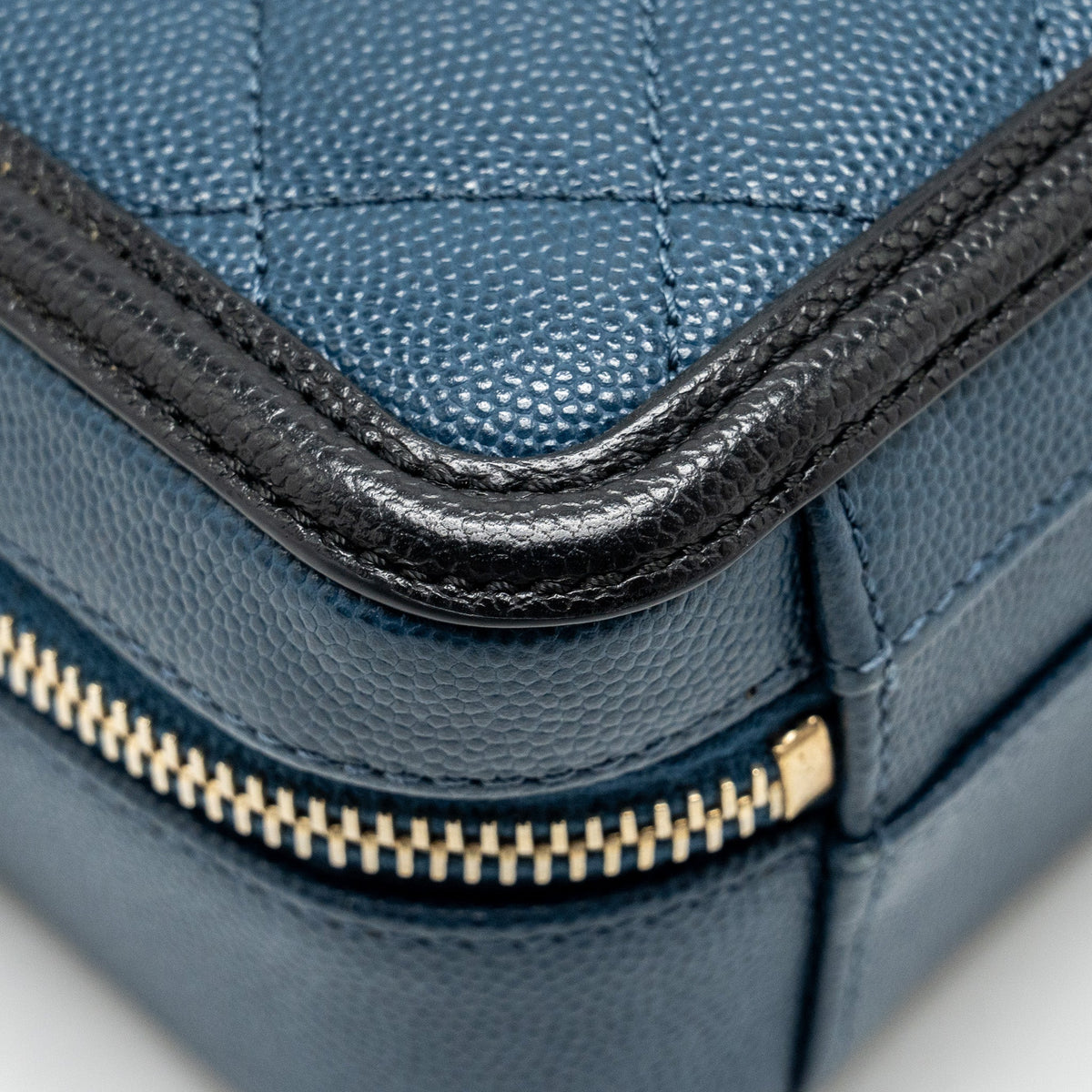 CHANEL SMALL FILIGREE VANITY CAMERA BAG CAVIAR NAVY/BLACK GHW