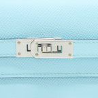 HERMES KELLY LONG WALLET EPSOM U2 BLUE ZEPHYR SHW