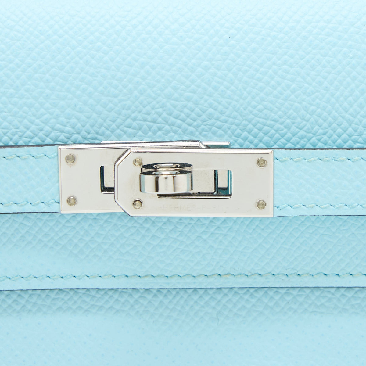 HERMES KELLY LONG WALLET EPSOM U2 BLUE ZEPHYR SHW