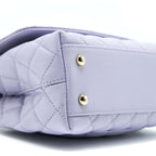 CHANEL 21K COCO HANDLE CAVIAR LILAC/ LIGHT PURPLE LGHW