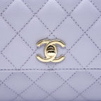 CHANEL 21K COCO HANDLE CAVIAR LILAC/ LIGHT PURPLE LGHW