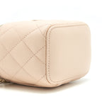 CHANEL MINI VANITY LIGHT BEIGE CAVIAR GHW