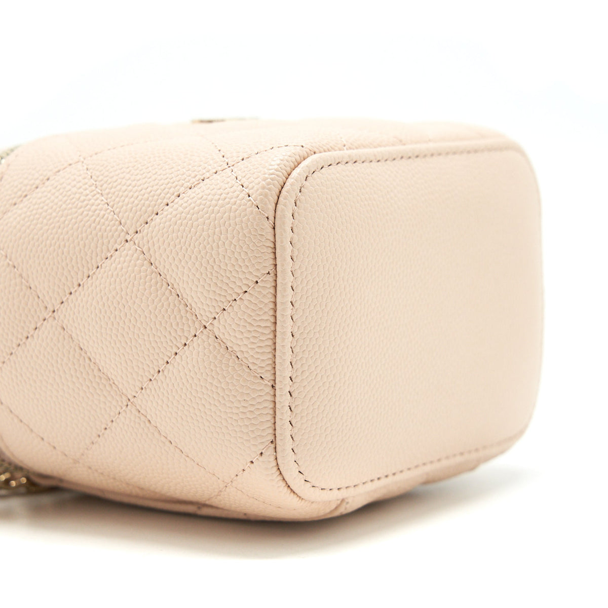 CHANEL MINI VANITY LIGHT BEIGE CAVIAR GHW