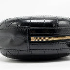 Chanel mini round clutch with chain shiny calfskin leather black GHW