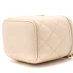 CHANEL MINI VANITY LIGHT BEIGE CAVIAR GHW