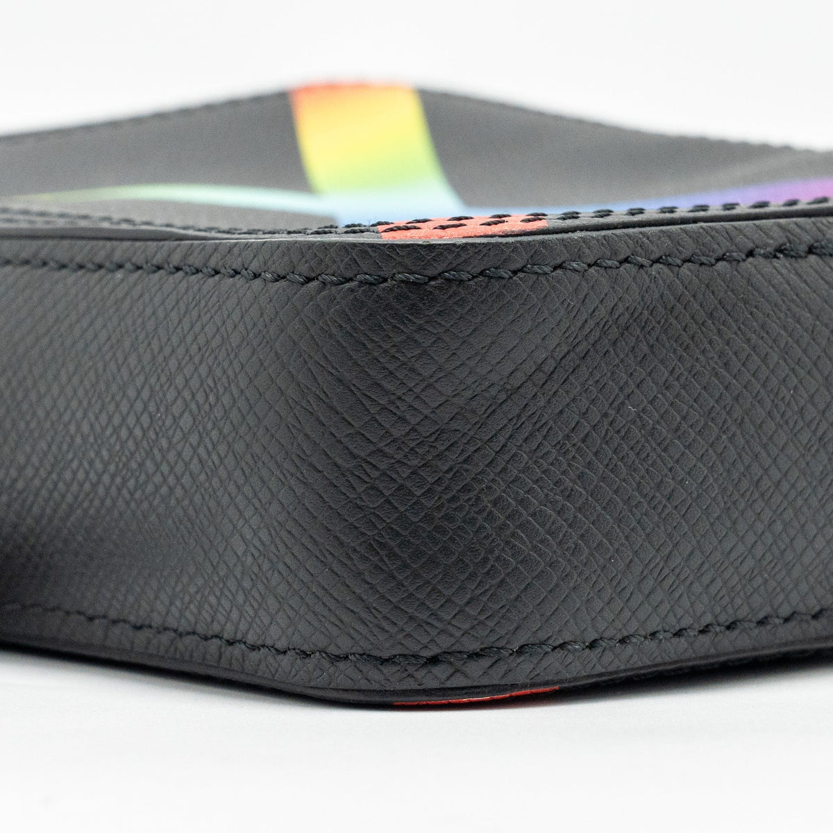 LOUIS VUITTON DANUBE MESSENGER BAG TAIGA BLACK/RAINBOW BLACK HARDWARE
